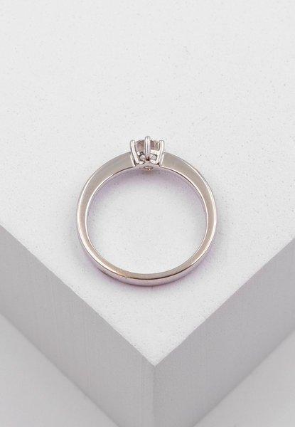 MUAU Schmuck  Solitaire Ring Diamant 0.40ct. Weissgold 750 