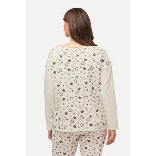 Ulla Popken  Felpa loungewear dal taglio oversize con scollo a girocollo e maniche lunghe 