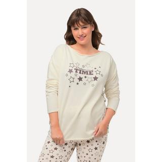 Ulla Popken  Felpa loungewear dal taglio oversize con scollo a girocollo e maniche lunghe 