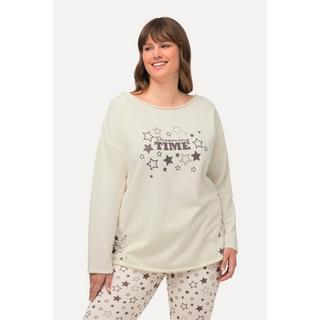 Ulla Popken  Felpa loungewear dal taglio oversize con scollo a girocollo e maniche lunghe 