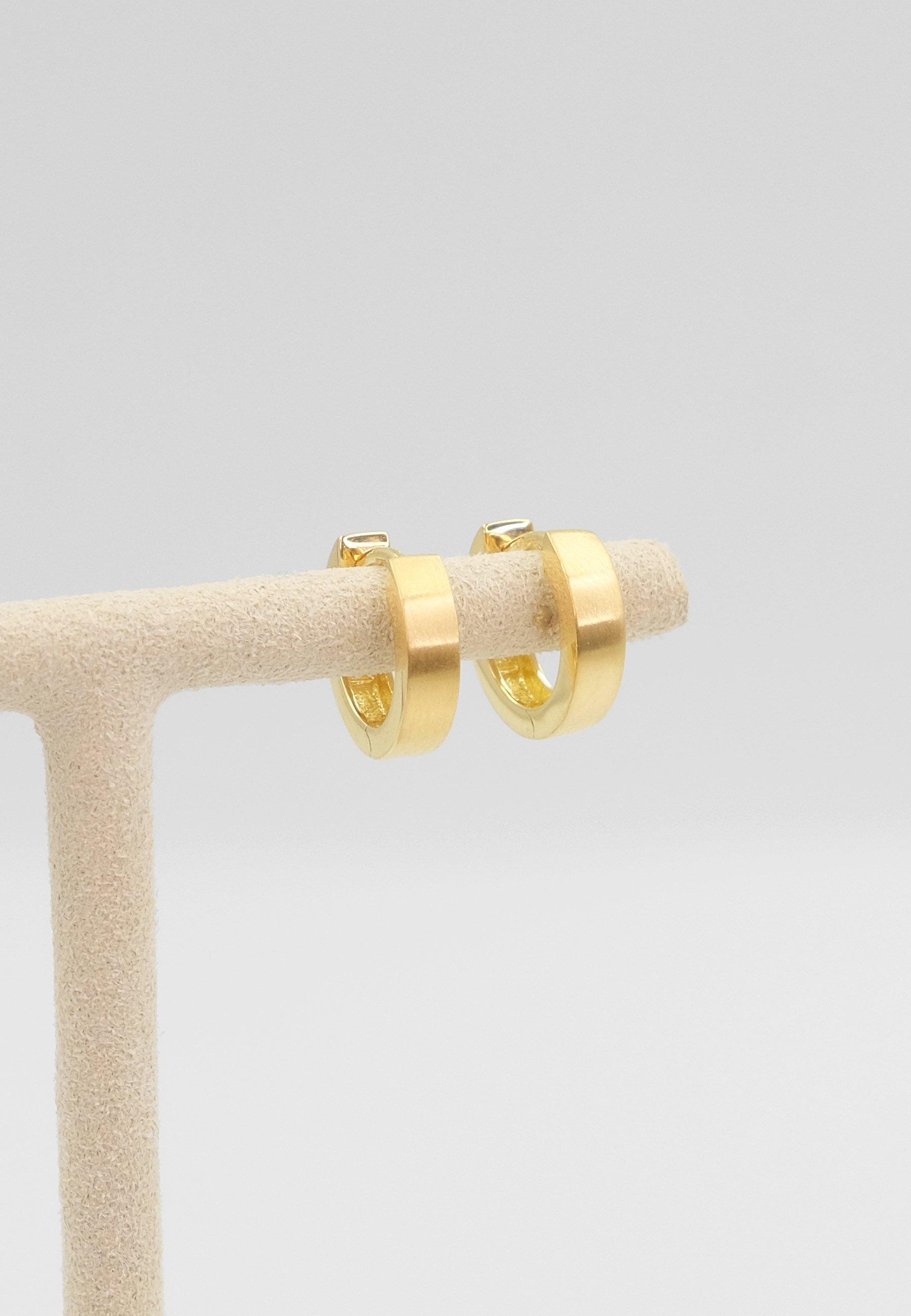 MUAU Schmuck  Creolen Gelbgold 750, 12mm 