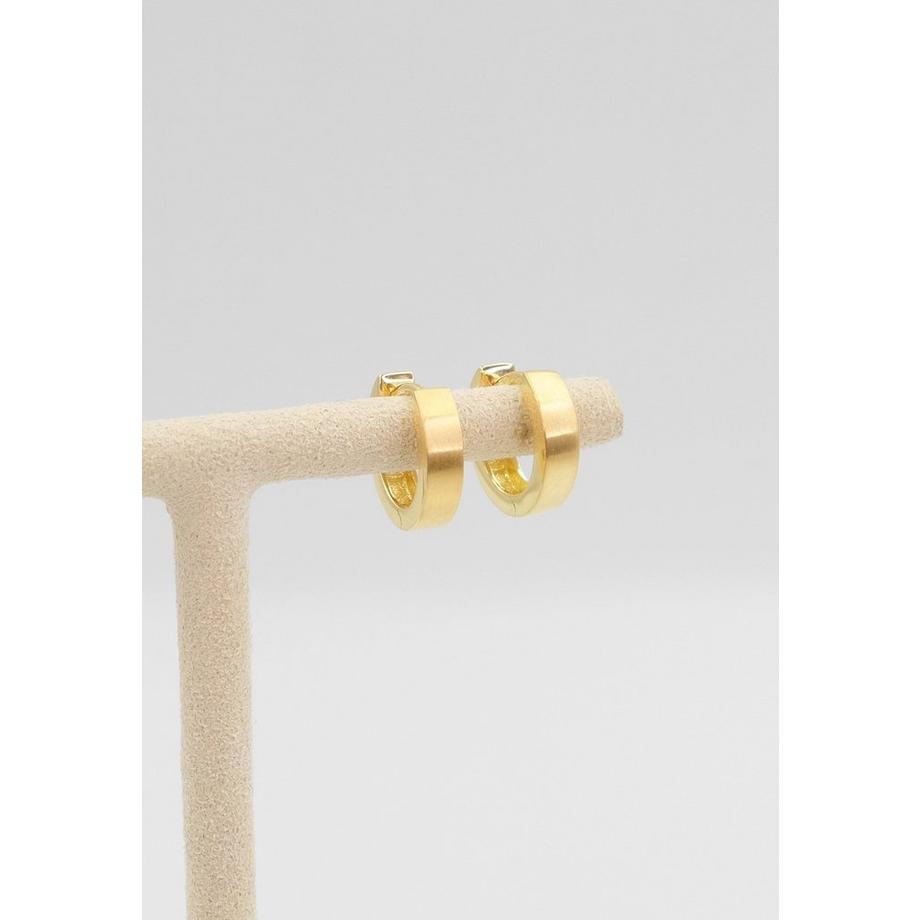 MUAU Schmuck  Créoles or jaune 750, 12mm 