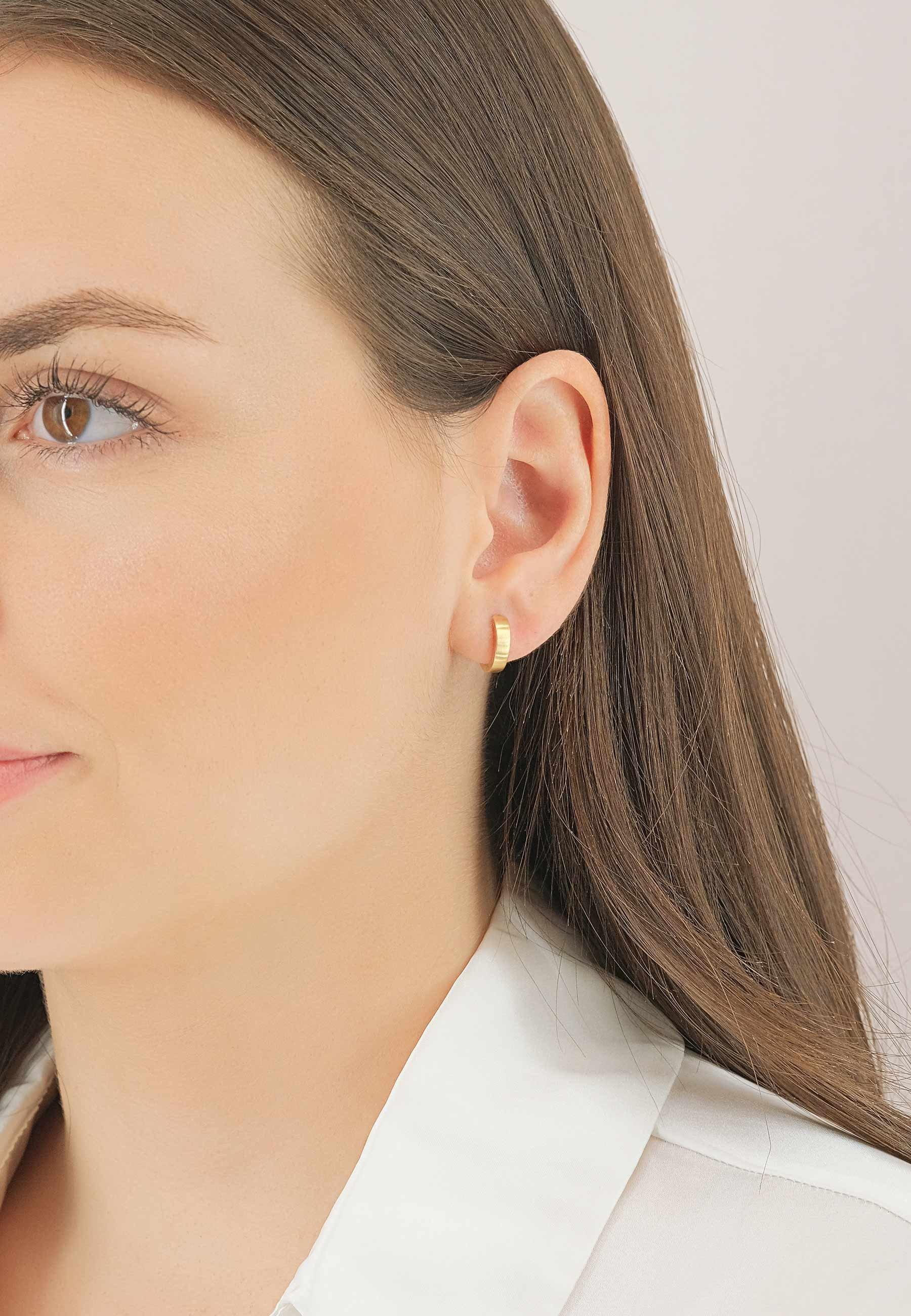 MUAU Schmuck  Creolen Gelbgold 750, 12mm 