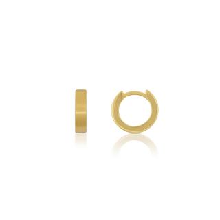 MUAU Schmuck  Creolen Gelbgold 750, 12mm 