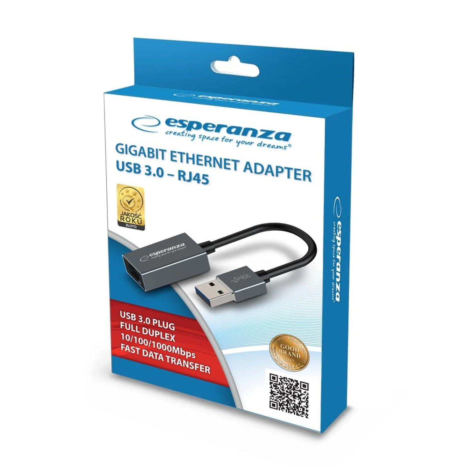 ESPERANZA  Adattatore di rete: da RJ45 a USB 3.0 