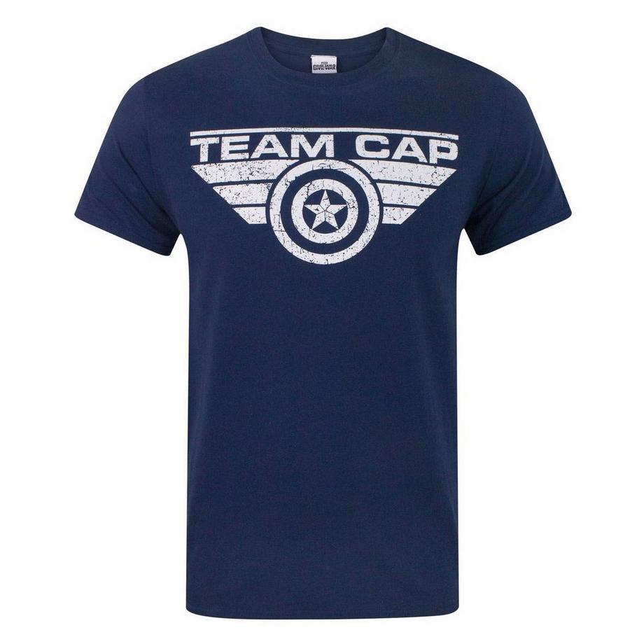 offizielles Captain America Civil War Team Cap Distressed TShirt