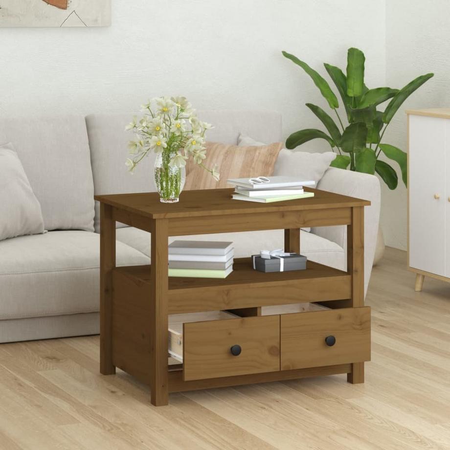 VidaXL Table basse bois de pin  