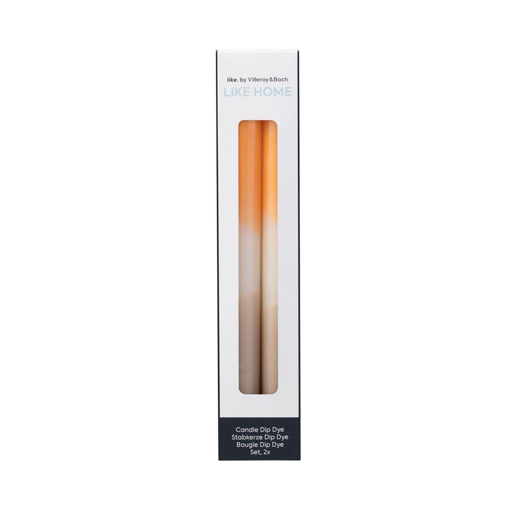 like. by Villeroy & Boch Stabkerze dip dye apricot, clay 2 Stk. Like Home  
