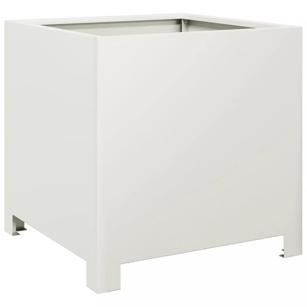 VidaXL - Jardinière acier, One Size, Blanc