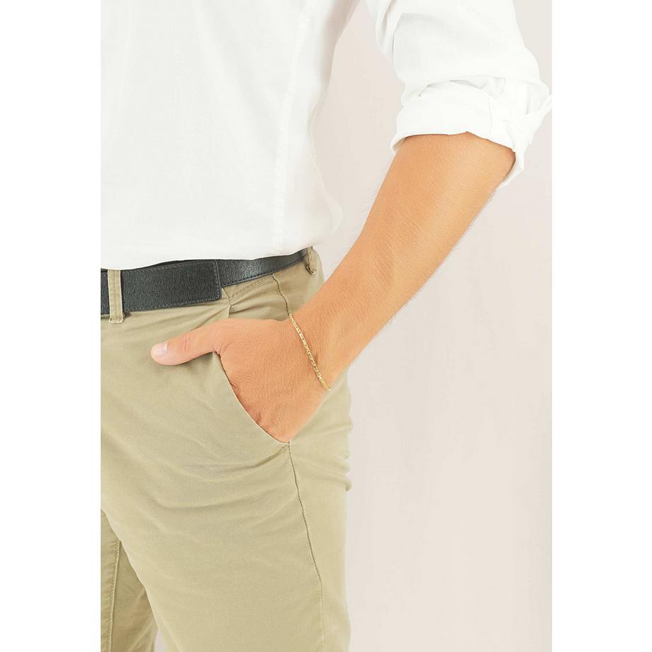 MUAU Schmuck  Bracelet forçat en or jaune 750, 2,6mm, 21cm 