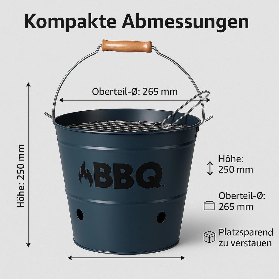 ProGarden Eimergrill stahl  