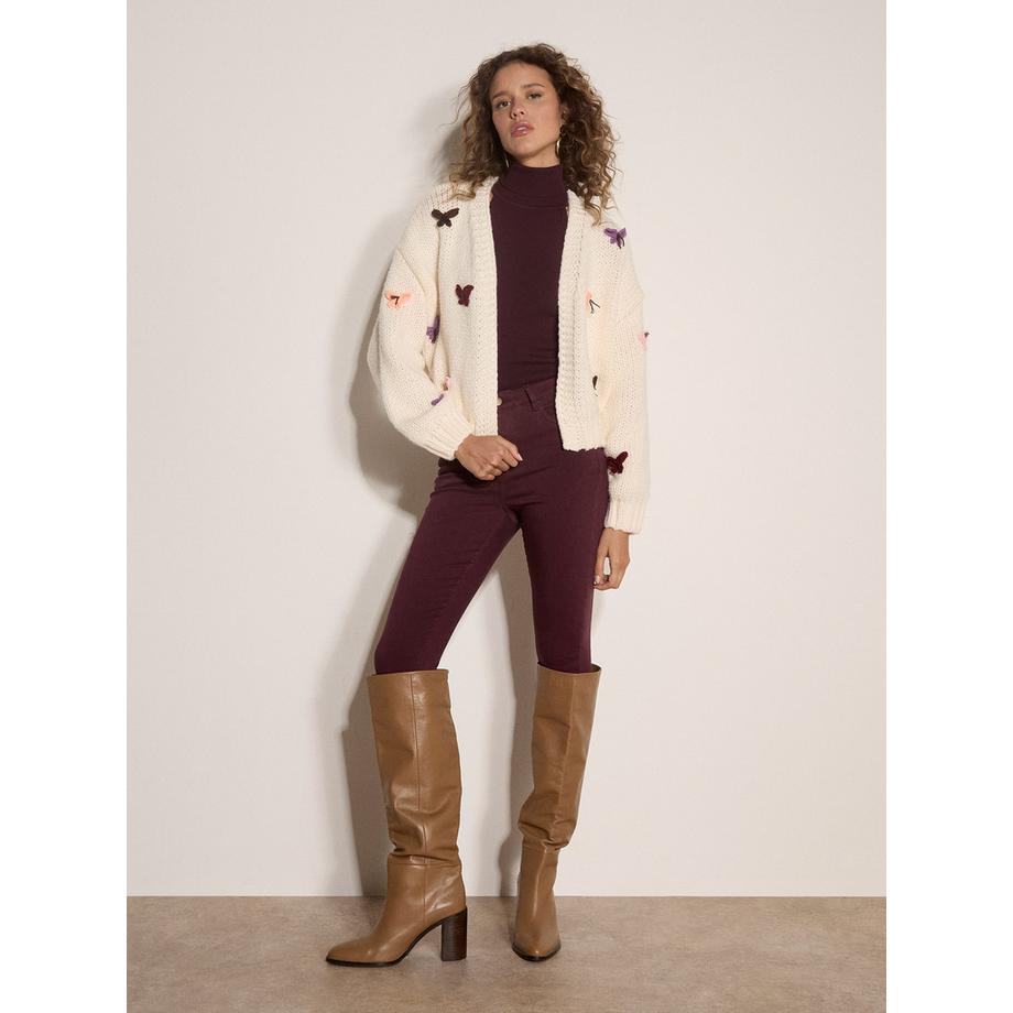 APRICOT Strickjacke mit Schmetterlingsapplikationen  