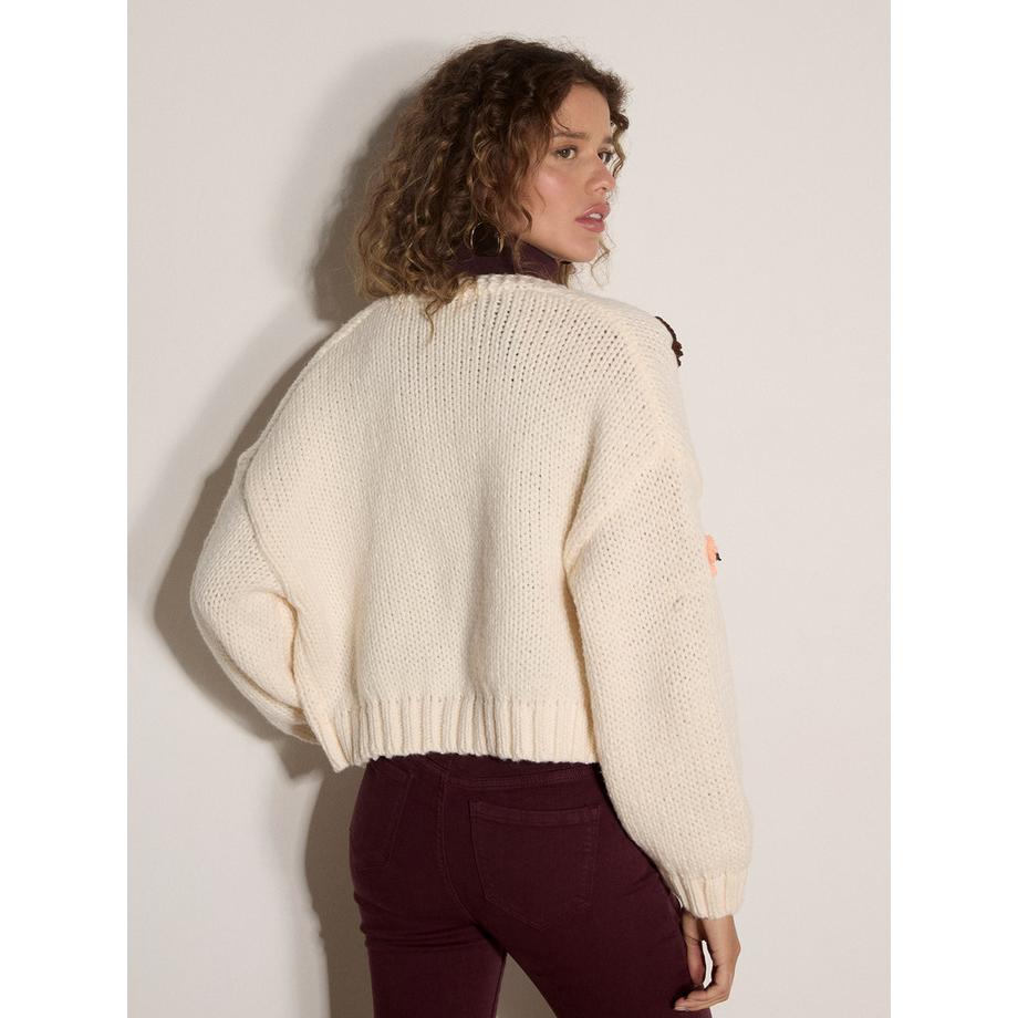 APRICOT Strickjacke mit Schmetterlingsapplikationen  
