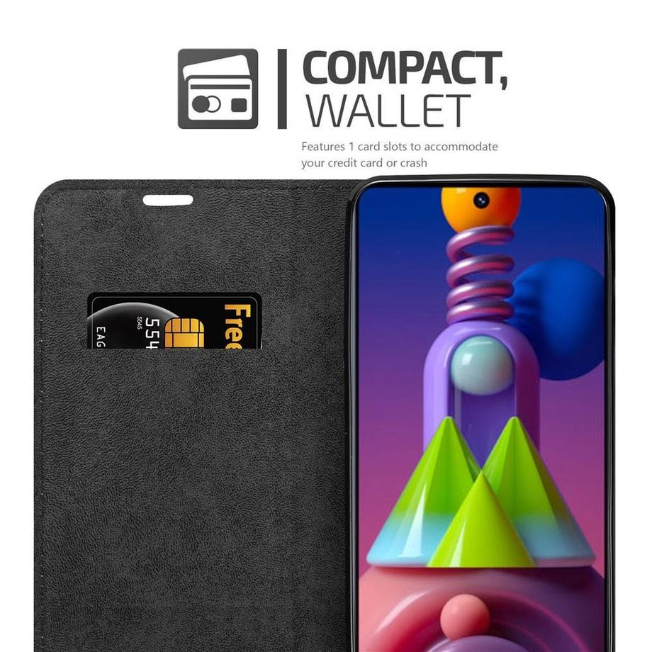 Cadorabo  Housse compatible avec Samsung Galaxy M51 - Coque de protection avec fermeture magnétique, fonction de support et compartiment pour carte 