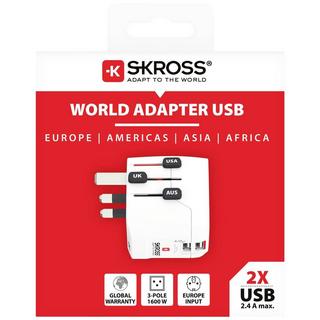 SKROSS  Weltreiseadapter World Adapter Pro Light USB 
