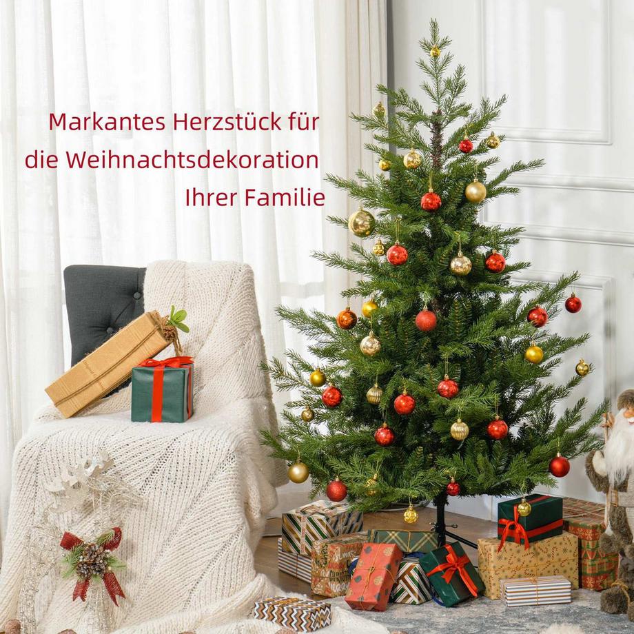 Northio Sapin de Noël artificiel de 180 cm, branches denses et réalistes, avec 1942 pointes de branches, aspect réaliste pour Noël, vert  