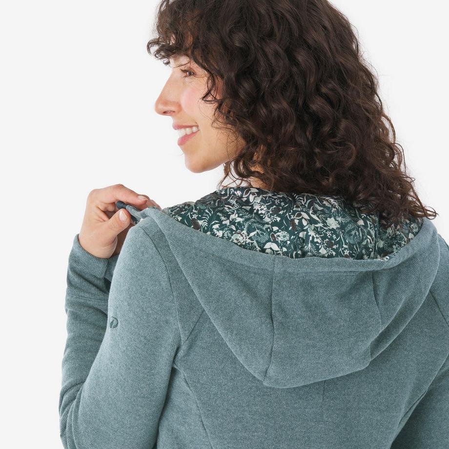 QUECHUA Wanderpullover mit Reissverschluss Polycotton  