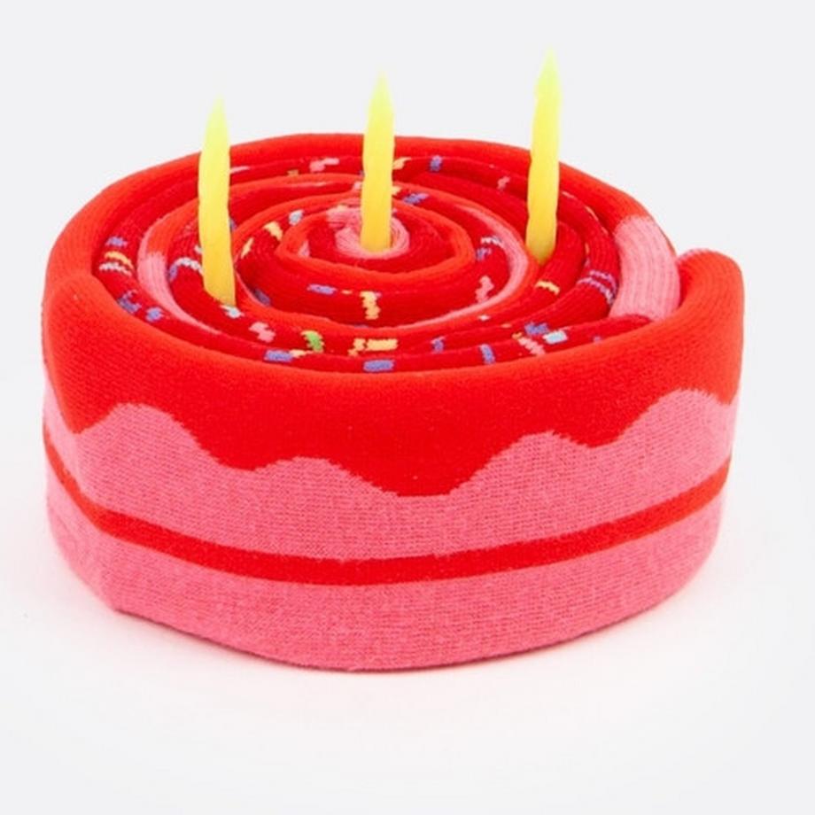 EatMySocks Happy Birthday Kuchen Socken 2 Paar  