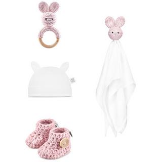 Maylily  Baby Geschenkset Bunny 4teilig dusty rose in Holzbox 