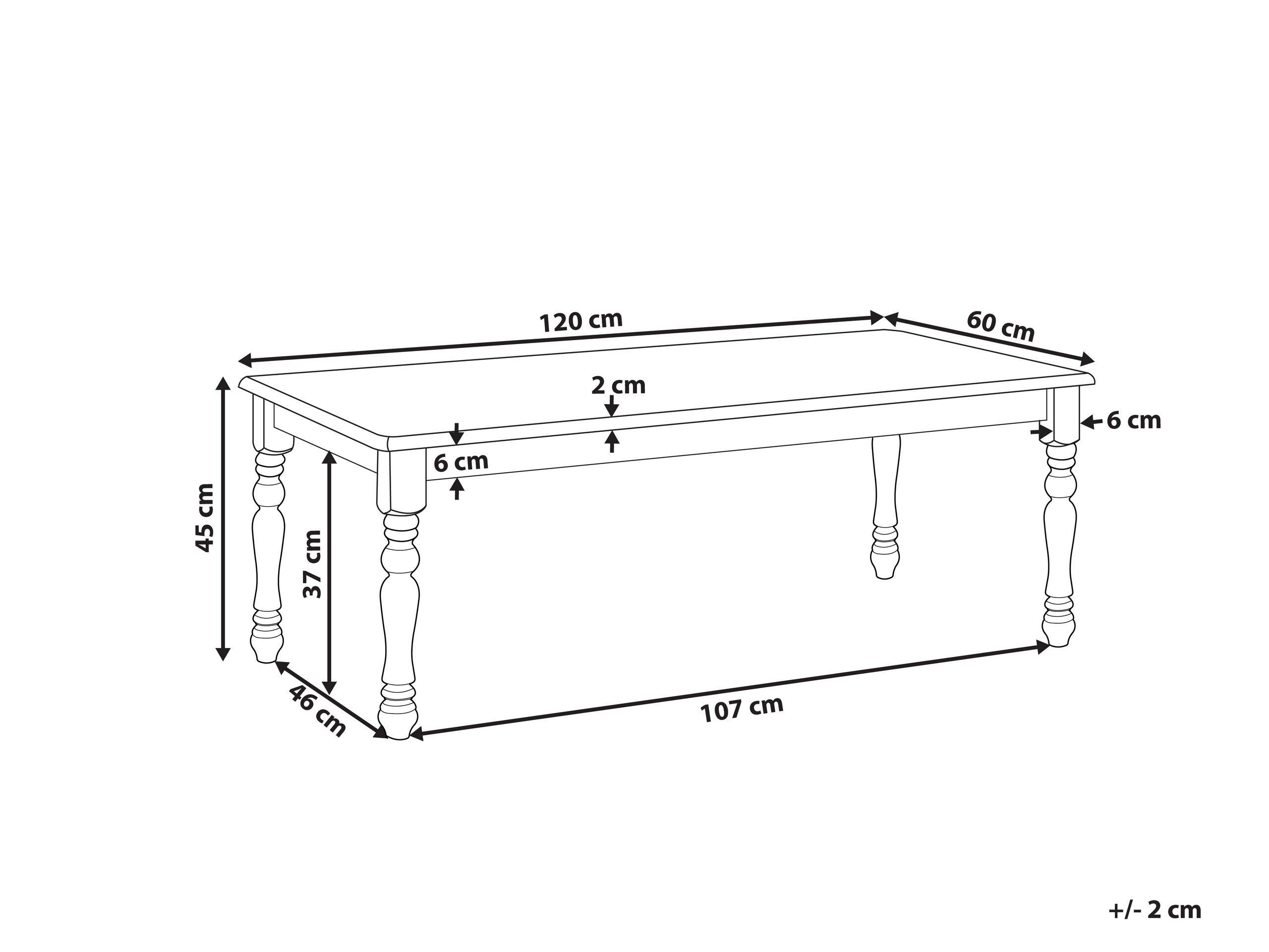 Beliani Couchtisch aus MDF-Platte Retro KOKOMO  