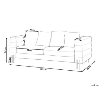 Beliani Divano 3 posti en Bouclé Moderno GRANNA  