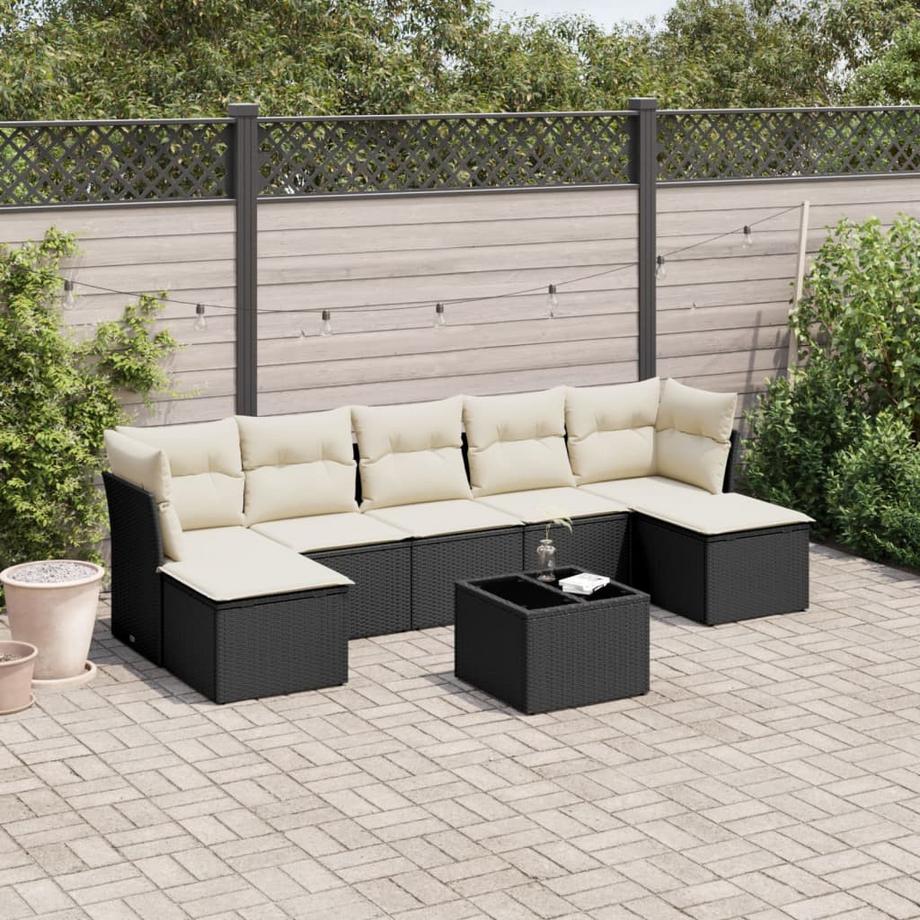 VidaXL Ensemble de canapés de jardin rotin synthétique  