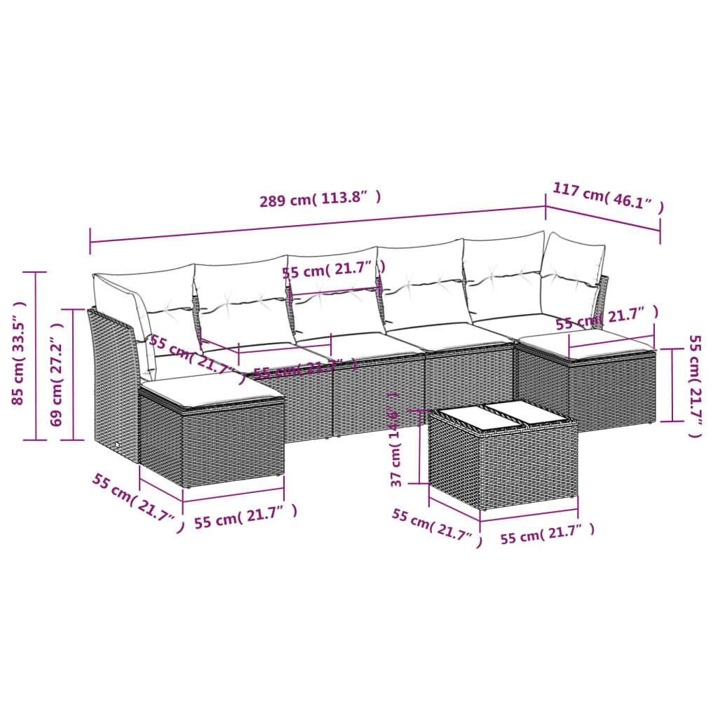 VidaXL Garten sofagarnitur poly-rattan  