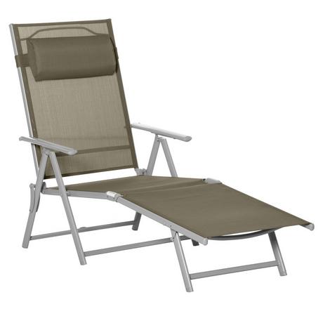 Outsunny Chaise longue de jardin  