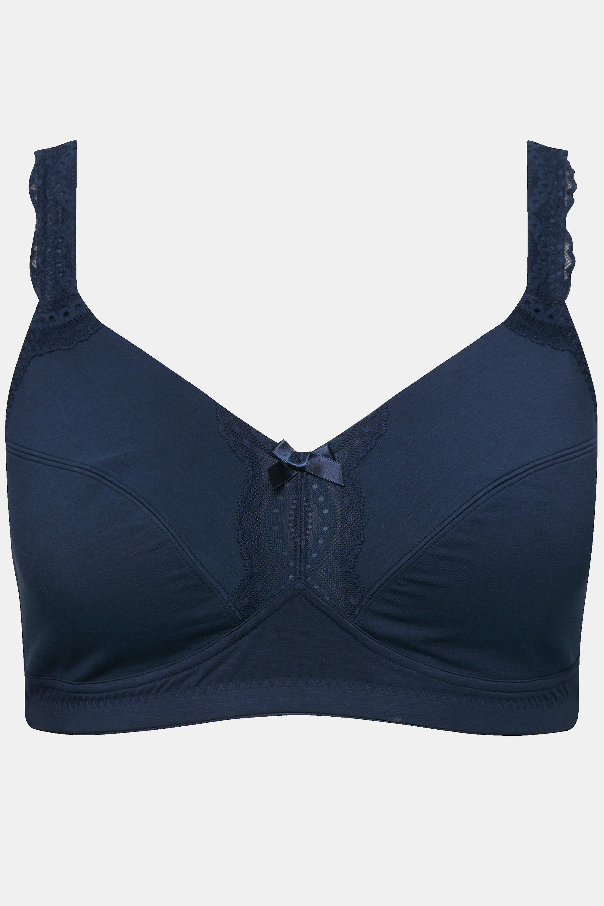 Ulla Popken  Soutien-gorge souple sans armatures avec détail en dentelle - bonnet C-E 