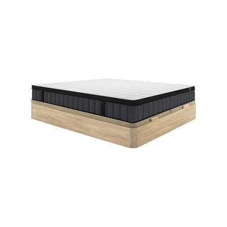 Ysmée Ensemble 180 x 200 cm sommier coffre naturel clair + matelas ressorts ensachés 7 zones et mémoire de forme rafraichissante ép.25cm - TOLCA de YSMÉE  