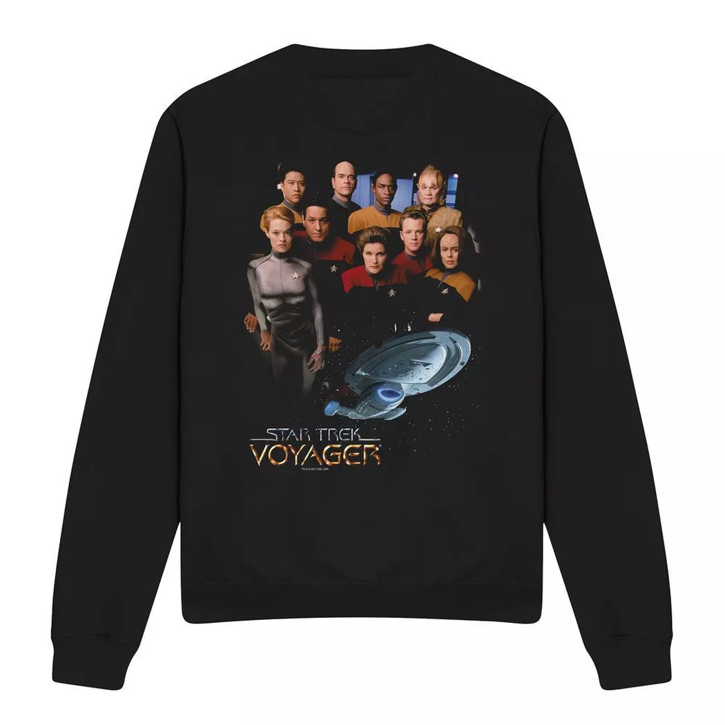 Star Trek - Voyager Sweatshirt, für Herren, Schwarz, Größe XL