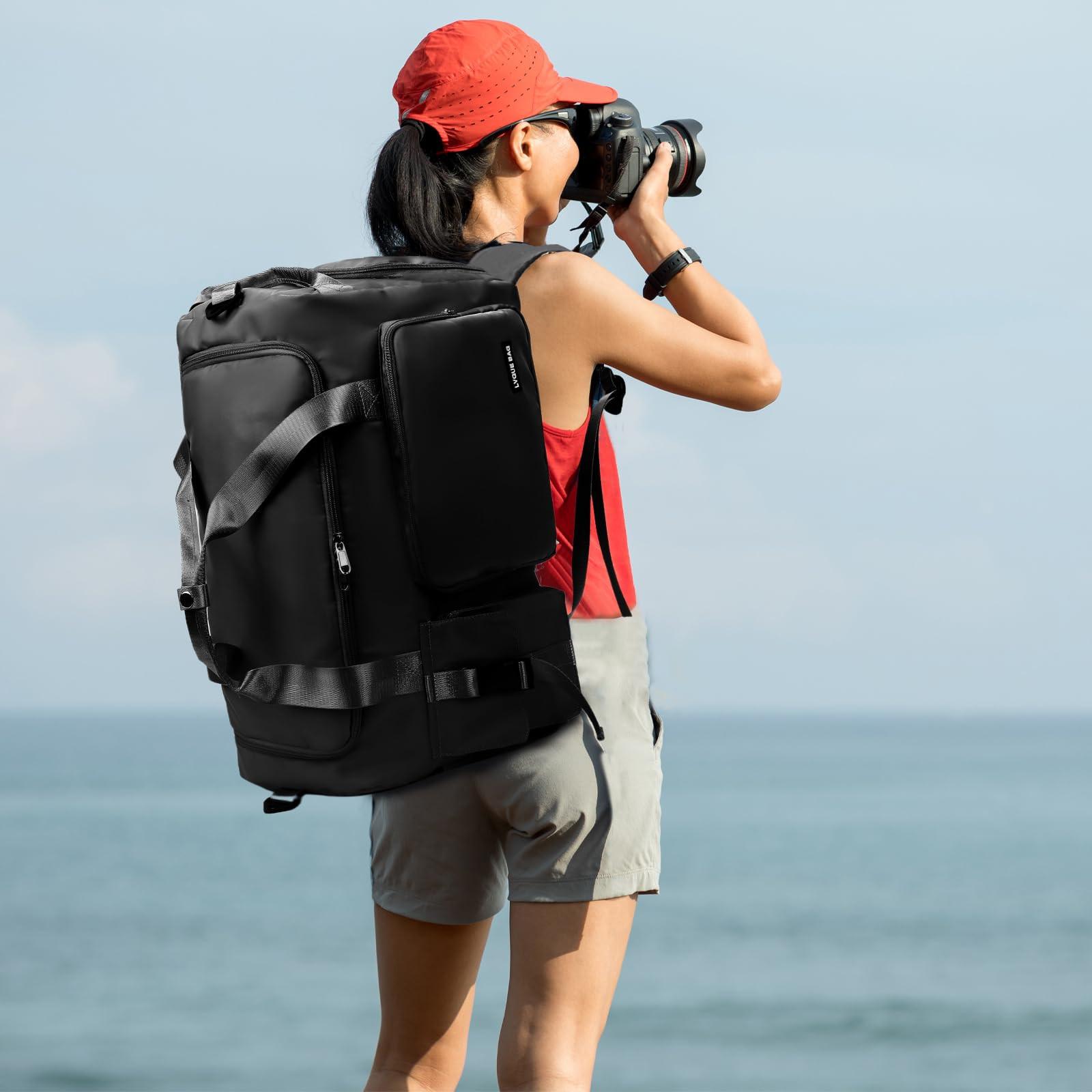 Only-bags.store  Sac de sport Sac de voyage avec compartiment à chaussures Compartiment humide Sac d'entraînement étanche Sac de voyage avec sac à dos 