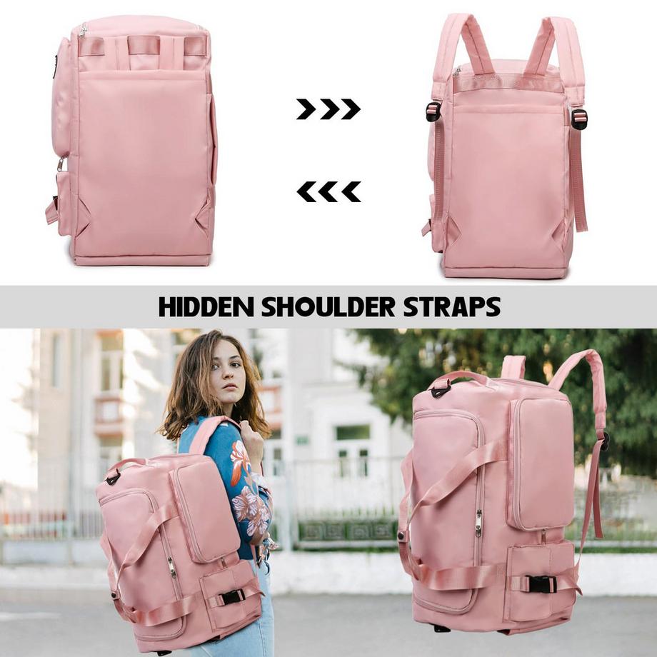 Only-bags.store Sporttasche Reisetasche mit Schuhfach Nassfach Wasserdichte Trainingstasche Reiseseesack Rucksack  