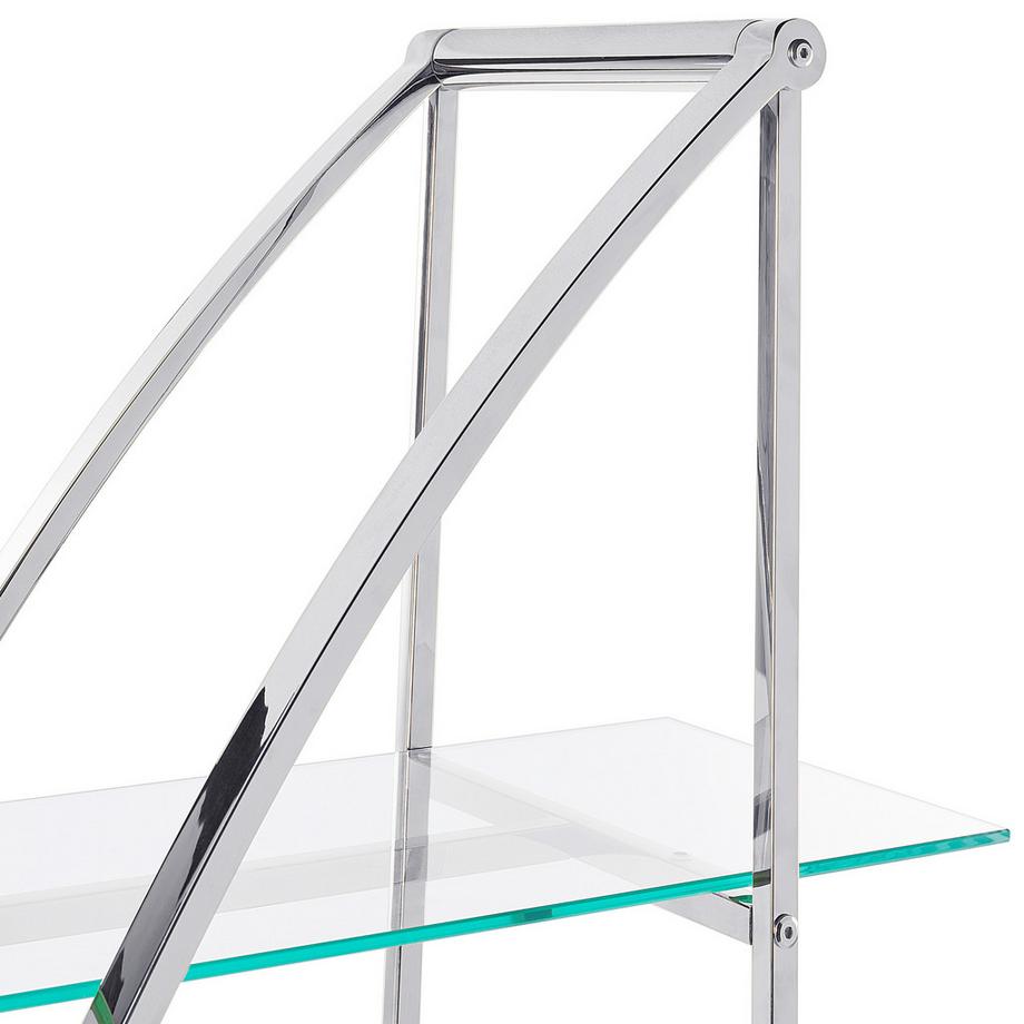 Beliani Regal mit 4 Ebenen aus Edelstahl Glamourös HOLLOW  