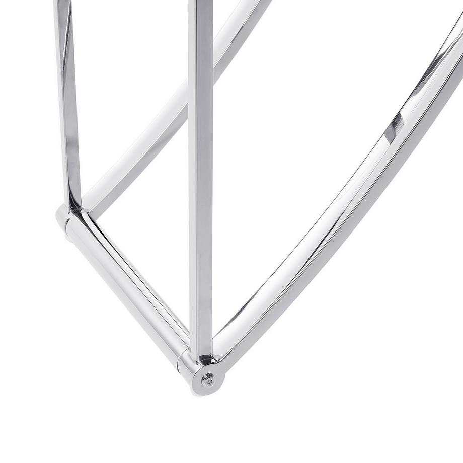 Beliani Regal mit 4 Ebenen aus Edelstahl Glamourös HOLLOW  