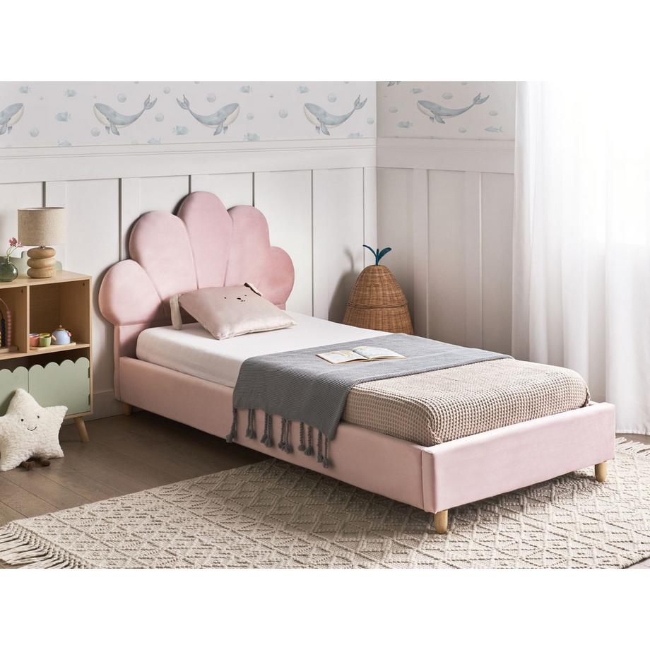 Beliani Lit d'enfant en Velours Moderne NEULISE  