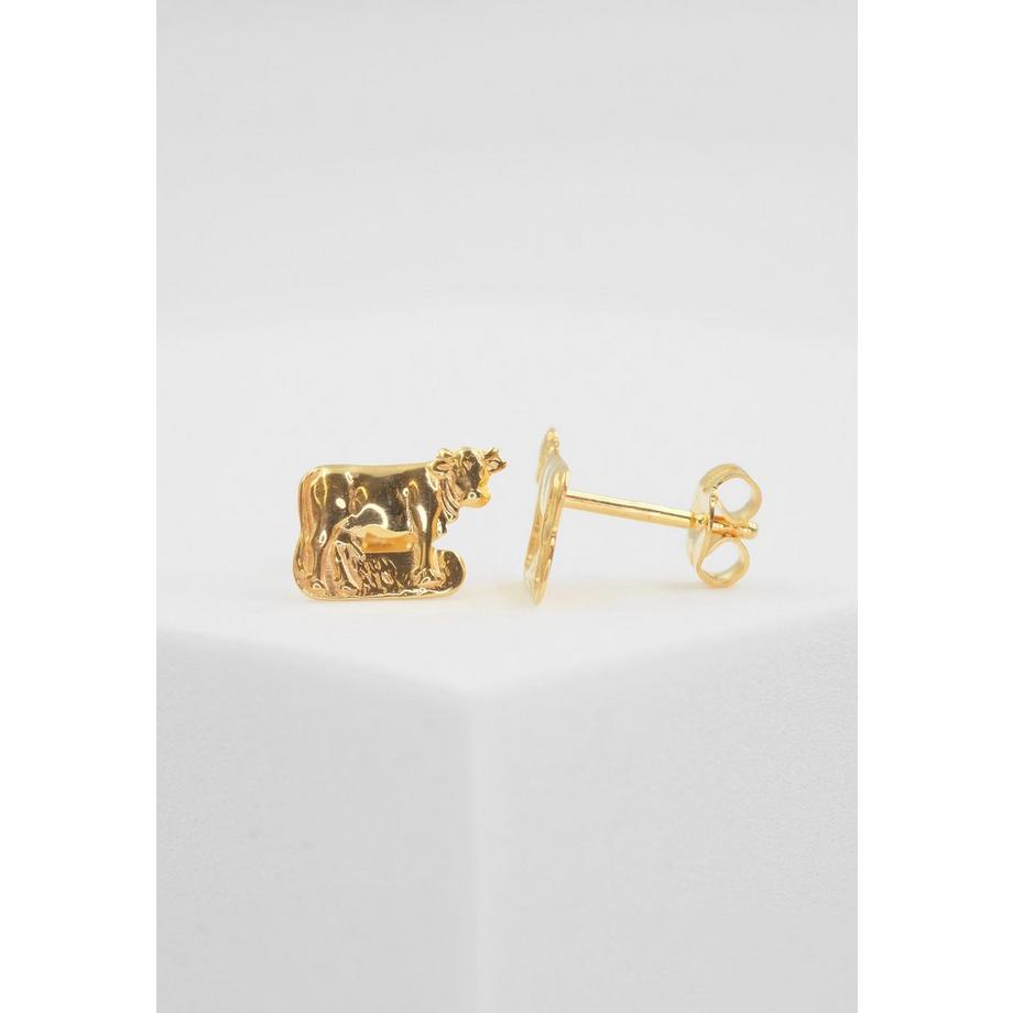 MUAU Schmuck  Ohrstecker Gelbgold 750, 7x11mm 