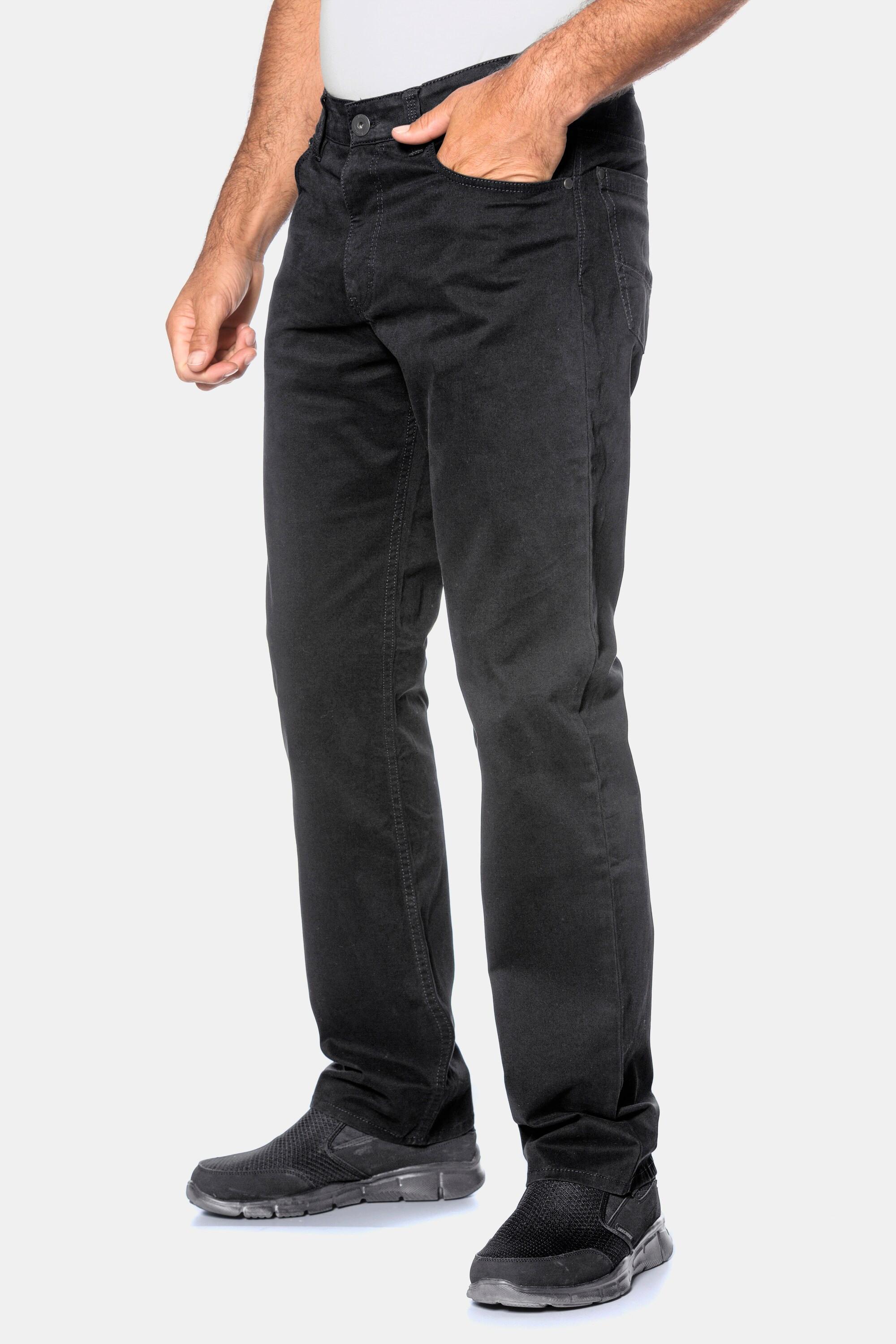 JP1880  Pantaloni di twill con colorazione Superblack, cintura comoda e vestibilità normale 