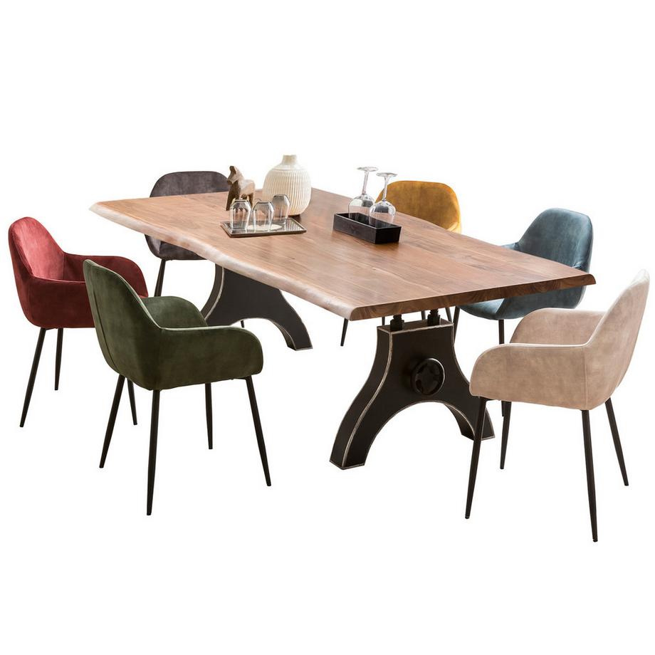 Tavolo da pranzo Kindare in acacia naturale 180x90