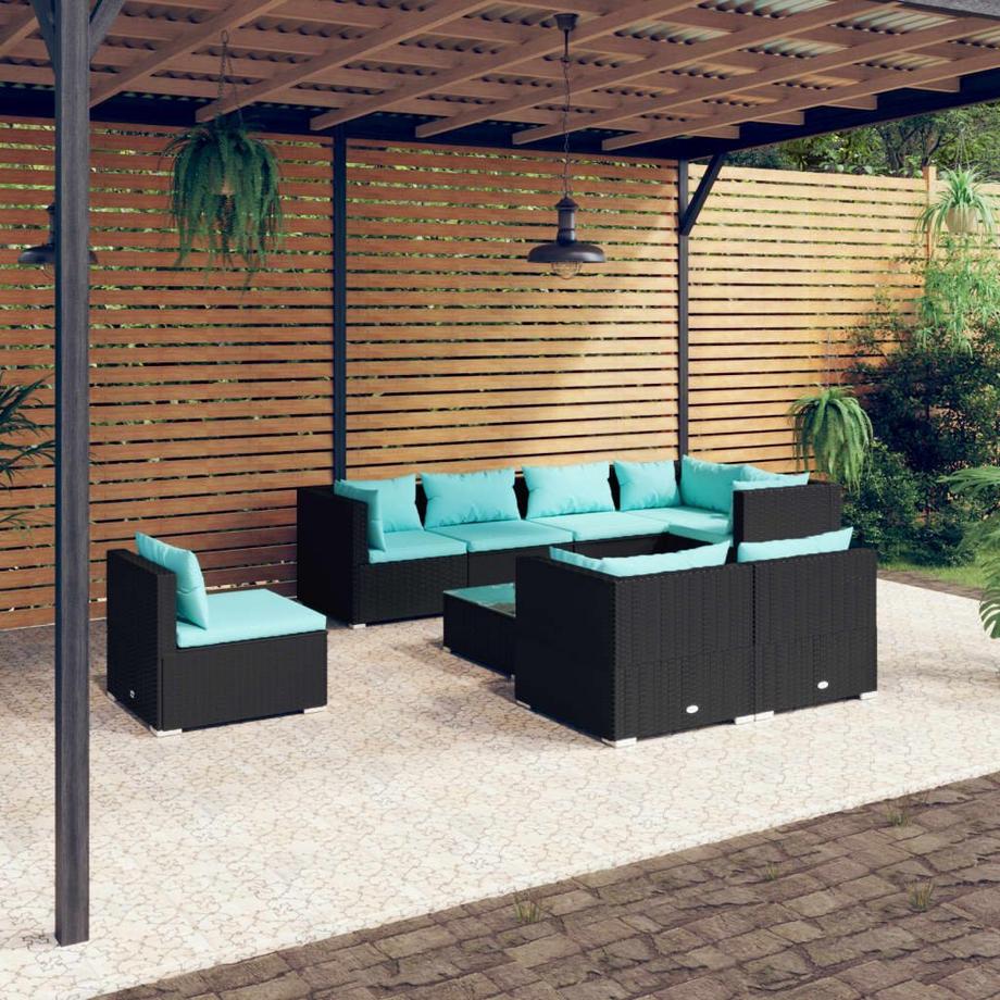 VidaXL Salon de jardin rotin synthétique  