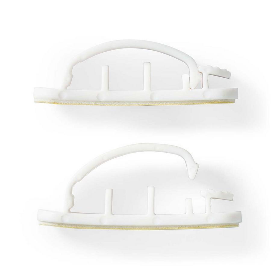 Nedis  Kabelmanagement | Kabelklemme | Verriegelt | 3 Stk. | Anzahl der Schlitze: 3 Scheiben | Maximale Kabelstärke: 7,5 mm | Polypropylen | Weiß 