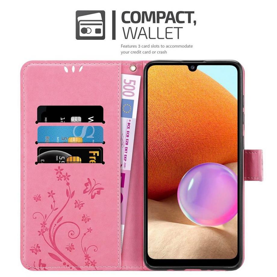 Cadorabo  Custodia per Samsung Galaxy A32 4G cover fiori design 