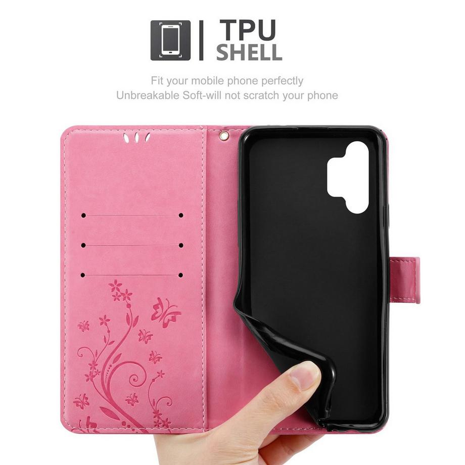 Cadorabo  Custodia per Samsung Galaxy A32 4G cover fiori design 