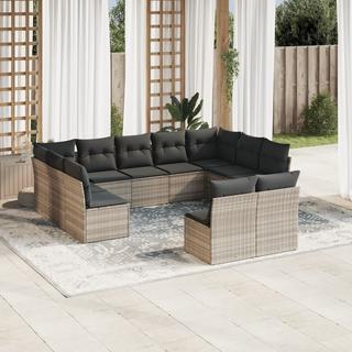 VidaXL set divano da giardino Polirattan  