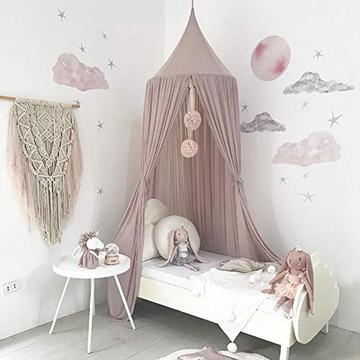 Auvent pour bébé auvent pour enfants moustiquaire suspendue en mousseline de soie pour bébé princesse pour décoration de chambre à coucher pour lit et chambre à coucher