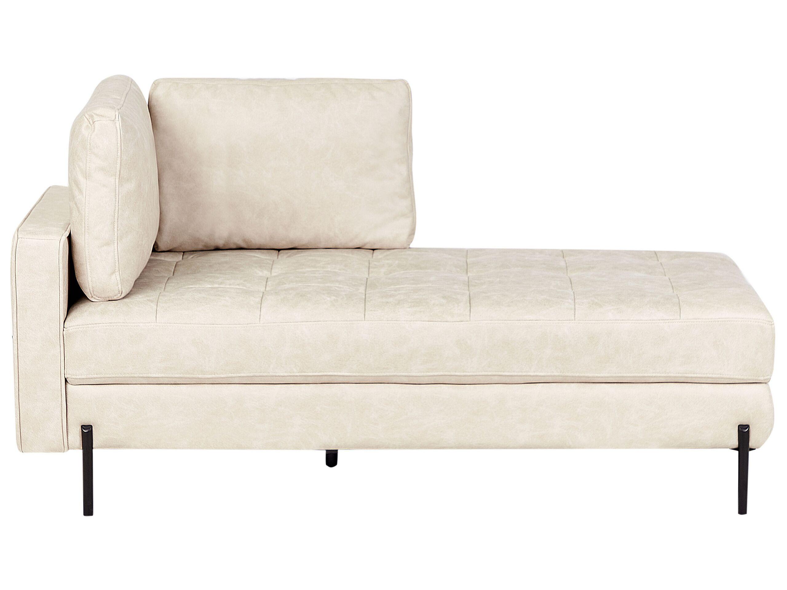 Beliani Chaise longue en Cuir PU Moderne REBAIS  