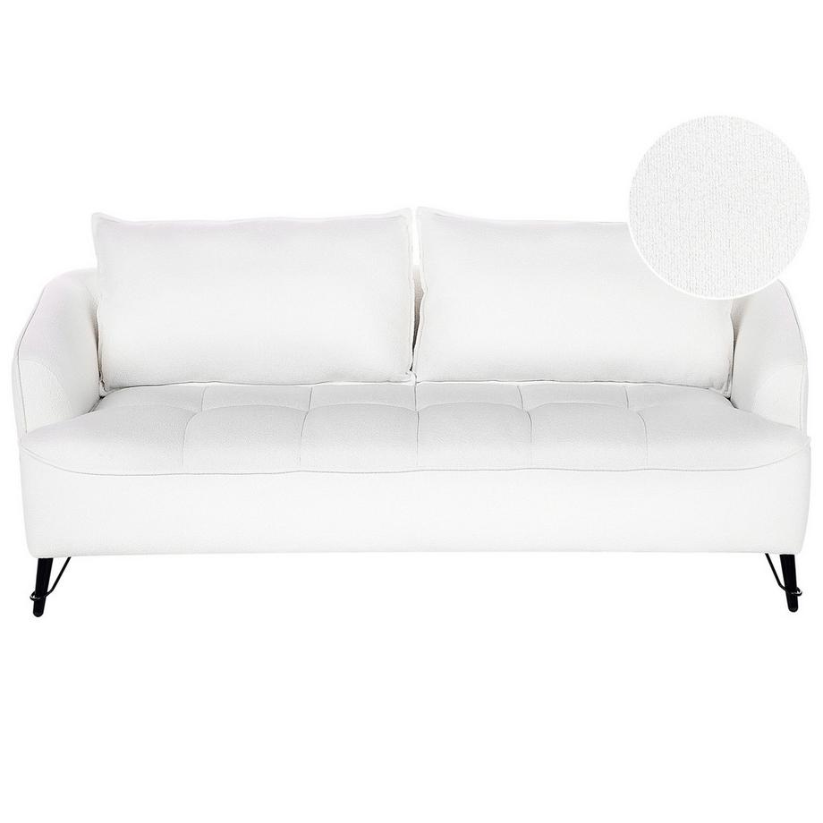 Beliani 3 Sitzer Sofa aus Bouclé Landhausstil HOBRO  