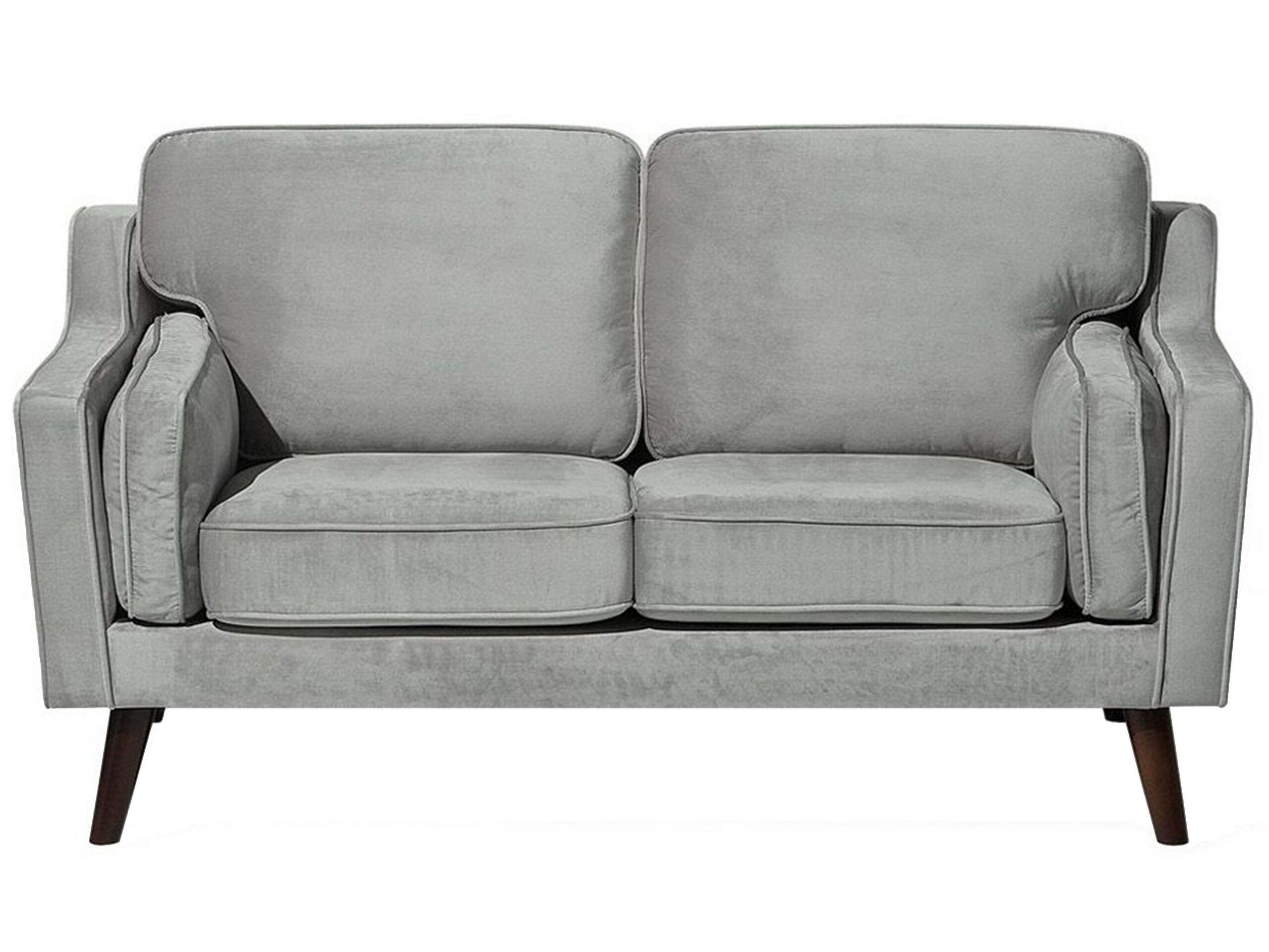 Beliani 2 Sitzer Sofa aus Samtstoff Modern LOKKA  