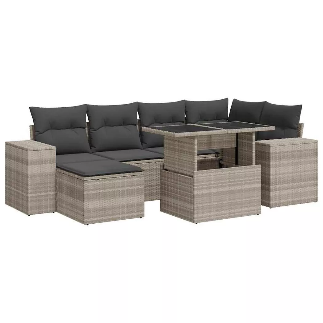 VidaXL - Garten sofagarnitur poly-rattan, One Size, Grau