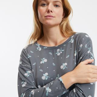 La Redoute Collections  Bedrucktes Nachthemd mit langen Ärmeln 